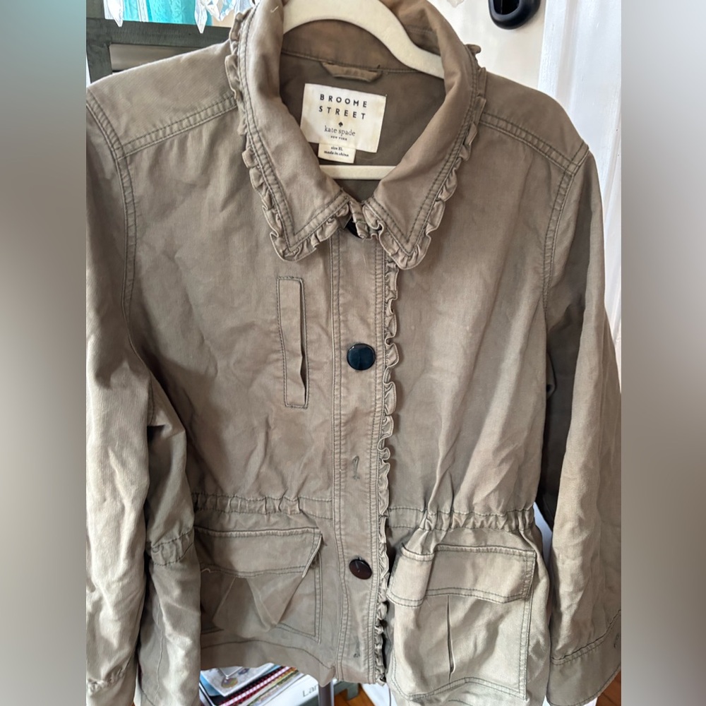 Kate Spade Broome Street Utility Jacket in Tan